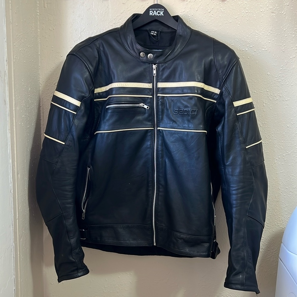 Sedici men’s leather moto jacket